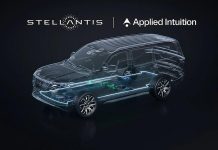 Stellantis Expands Applied Intuition Partnership to Build STLA Brain Software Platform Stellantis STLA Brain software platform showcased through transparent 3D visualization of vehicle architecture with digital…